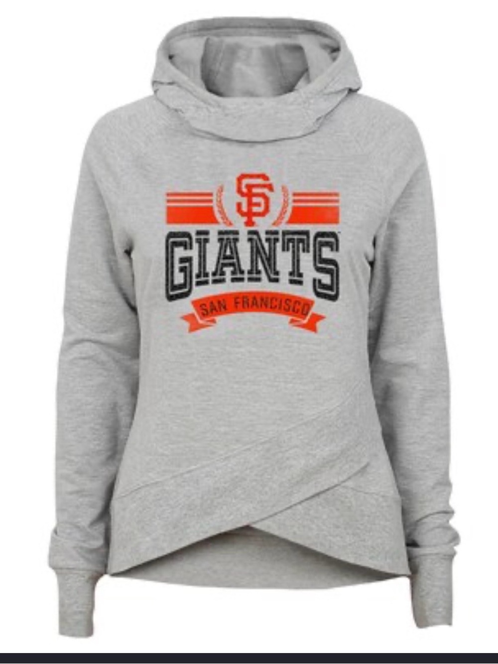 San Francisco Giants girls Gray Hoodie with Orange & Black Logo
